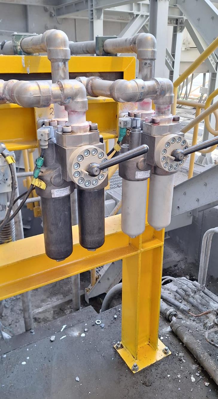 Filtros dúplex instalados en Minera Spence